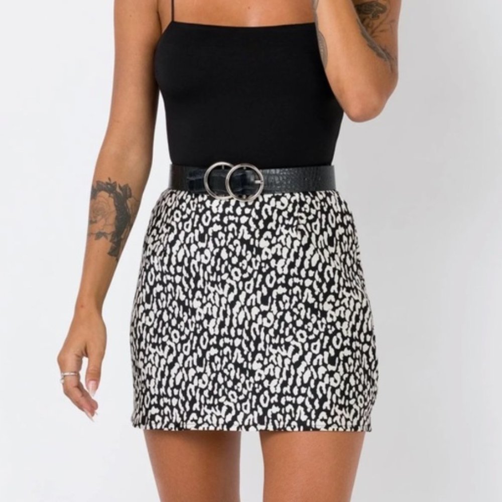 Princess Polly Leopard Mini Skirt